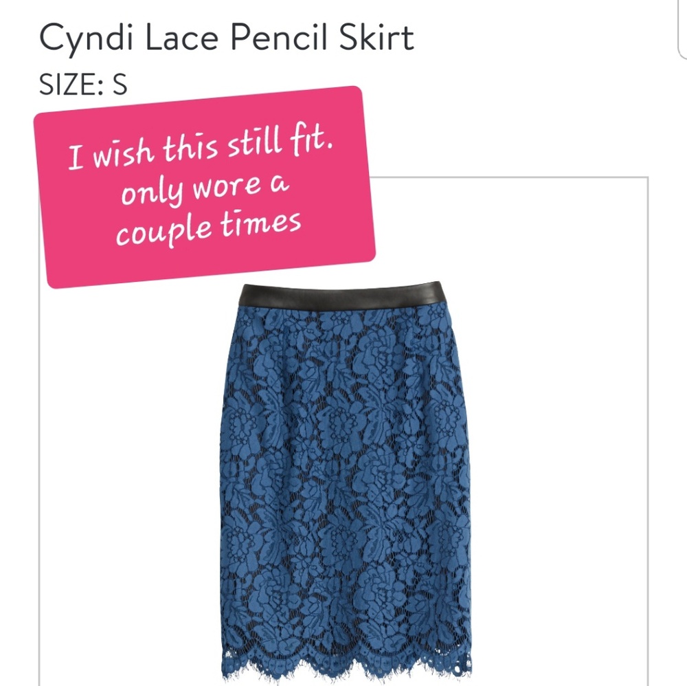 Brixon Ivy small pencil lace skirt